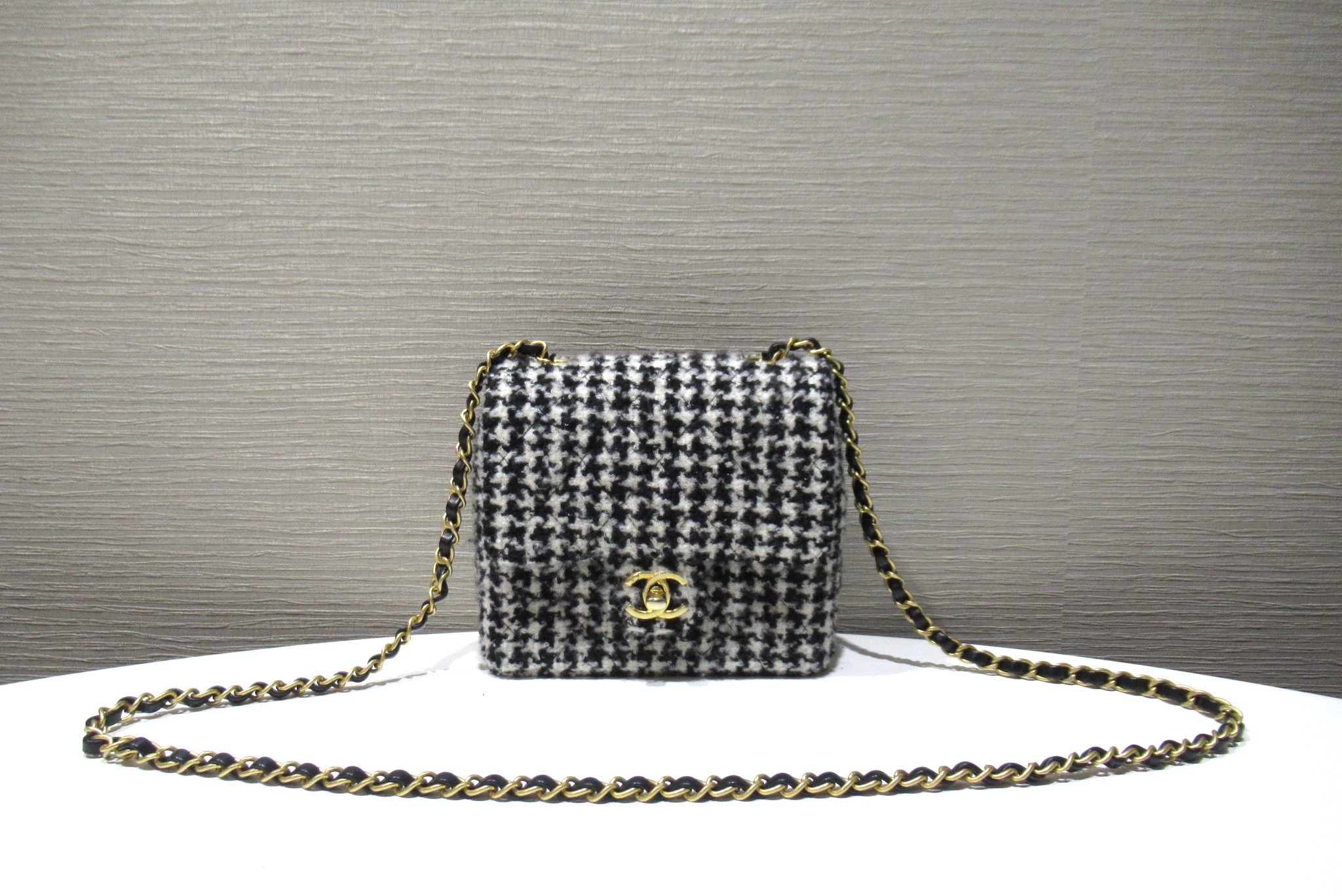 ミニマトラッセ チェーンショルダー 千鳥格子