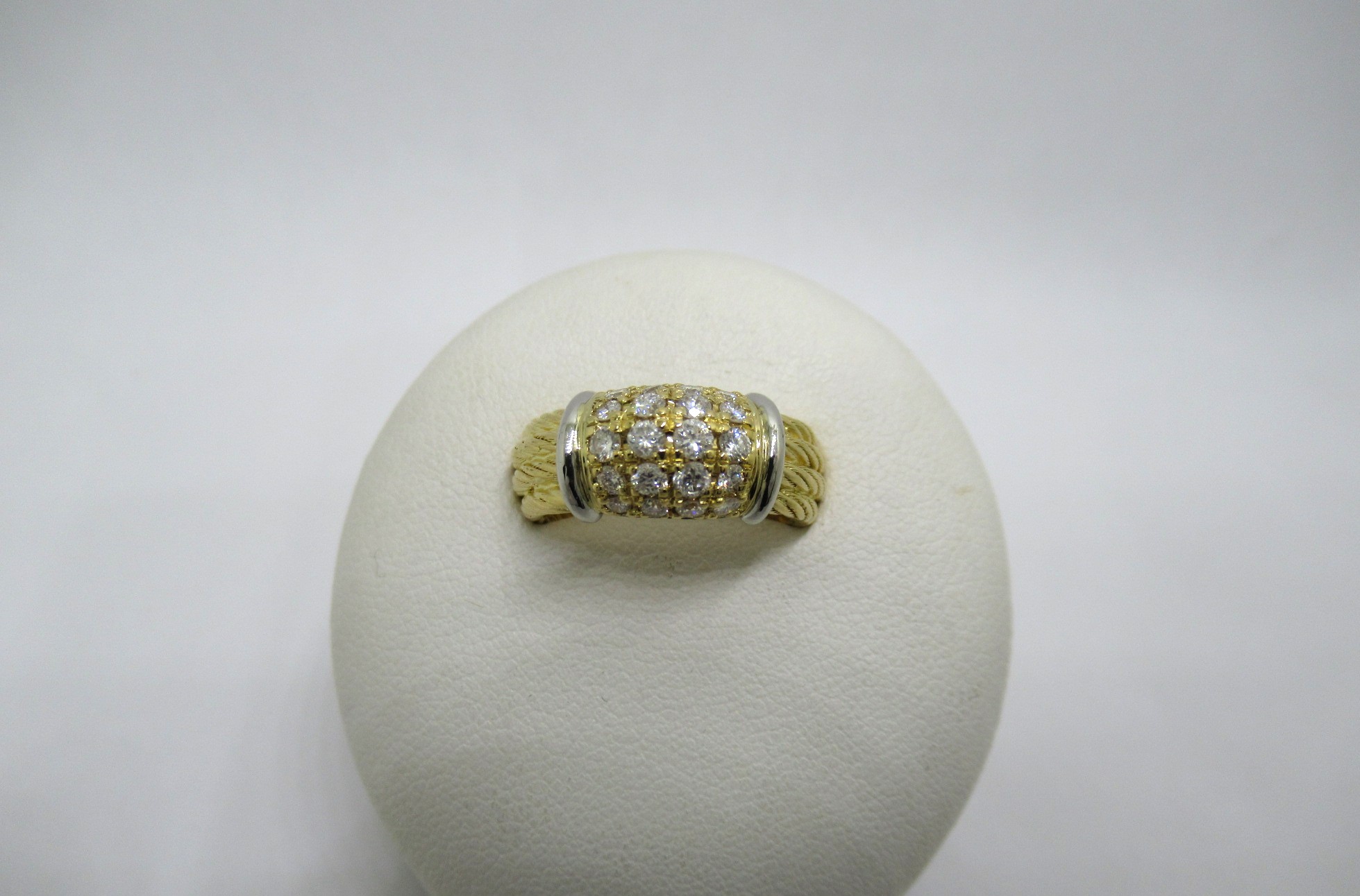 【新品仕上げ済】　K18　Pt　ダイヤ0.52ct　指輪　リング